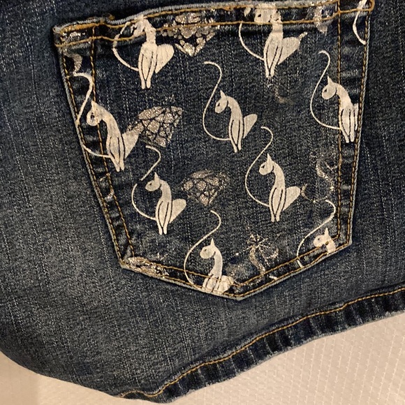 Baby Phat 5 Pocket Stretch Premium Blue Denim Shorts Size 11 y2k shorts - Picture 7 of 10